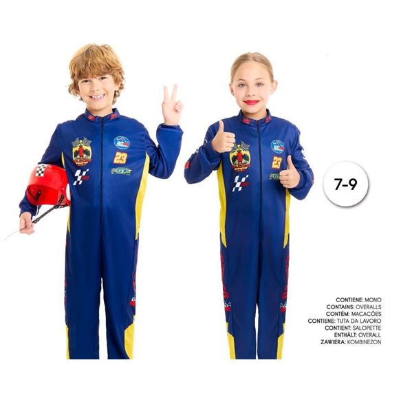 Imagens de Disfraz Mono Piloto de Carreras Infantil (7-9 Años)