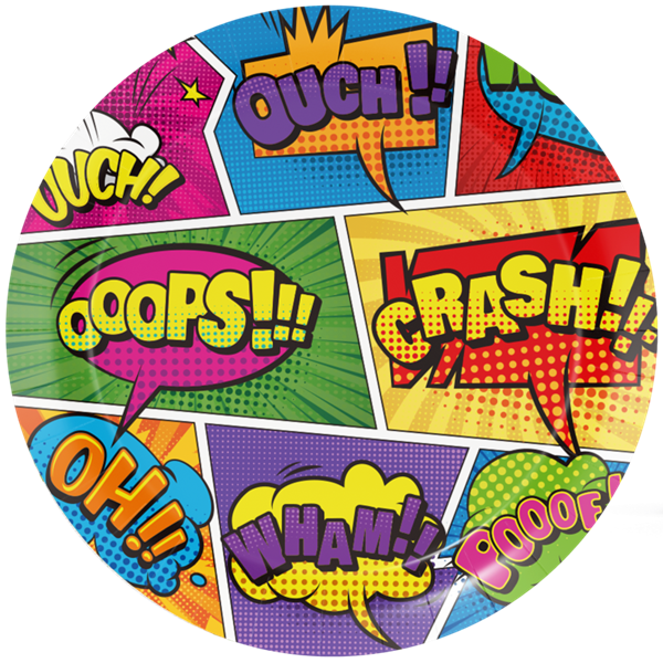 Imagen de Platos Comic Superhéroes 23 cm – Pack de 8