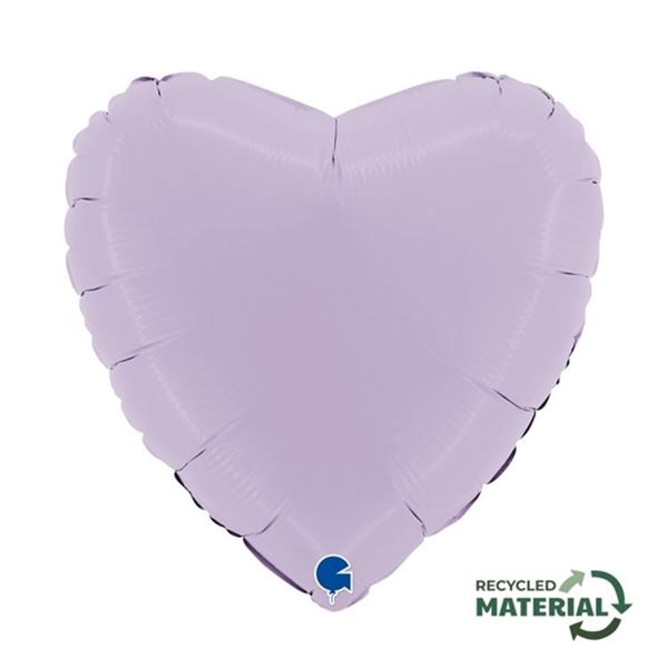 Imagen de Globo Corazón Lila Mate Foil 45cm (10uds)