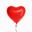 Picture of Globos Corazón Rojo 28 cm San Valentín (6uds)