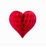 Picture of Decorado Corazón Rojo Nido de Abeja papel (25cm)