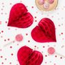 Picture of Decorado Corazón Rojo Nido de Abeja papel (25cm)