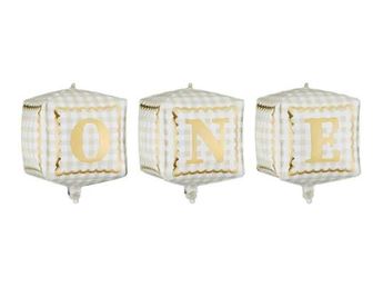 Imagen de Globos Foil One Cubos 3 uds (34 x 36cm)
