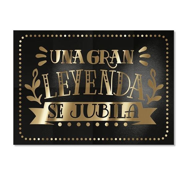 Imagen de Cartel Decorativo Una Gran Leyenda se jubila papel Grande (100cm x 70cm)