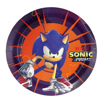 Imagen de Platos Sonic Prime Cartón 18cm (8uds)