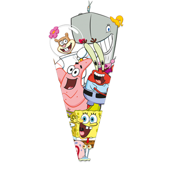 Imagen de Bolsa Cono Chuches Bob Esponja plástico (20x40cm)