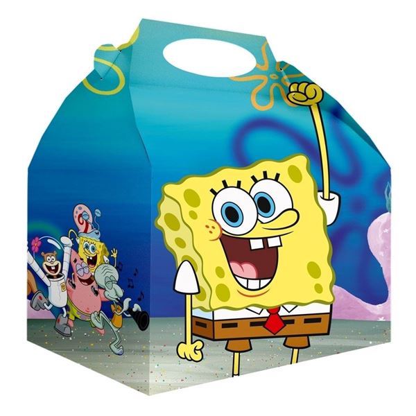 Imagen de Caja Chuches Bob Esponja Cumpleaños (16x16x10cm)