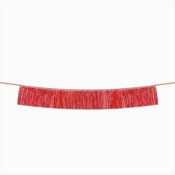Imagen de Guirnalda de Flecos Metalizada Roja (150cm x 20cm)
