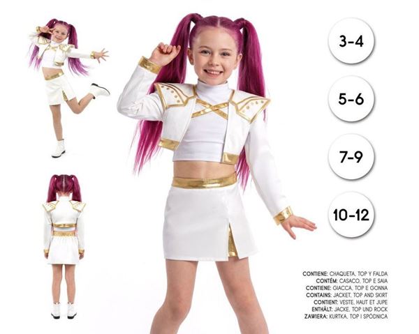 Imagen de Disfraz Cazadora K-Pop Líder White Edition Demon Hunters (5-6 años)