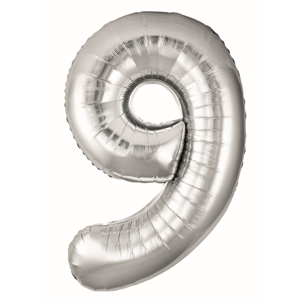 Picture of Globo Foil Número 9 Plata Grande 86 cm