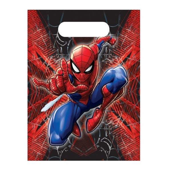 Picture of Bolsas Chuches Spiderman Telaraña plástico (6 uds)