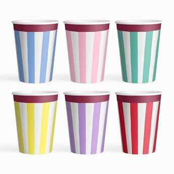 Picture of Vasos Happy Vibes Multicolor 270cc Cartón (6uds)