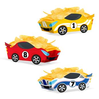 Imagen de Cajas Snack Coche de Carreras Racing (3uds)