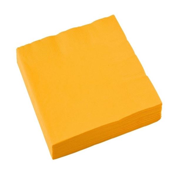 Picture of Servilletas Amarillas papel 33cm (20 unidades)