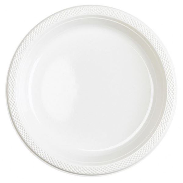 Picture of Platos Blancos plástico 23cm (10 unidades) 