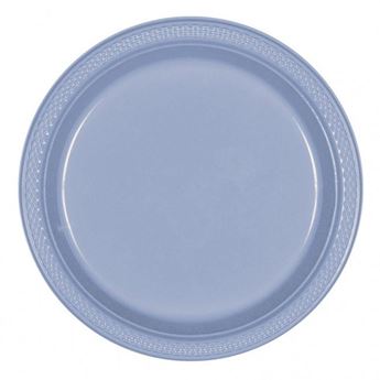 Imagens de Platos Azul Claro plásticos 23cm (10 unidades)