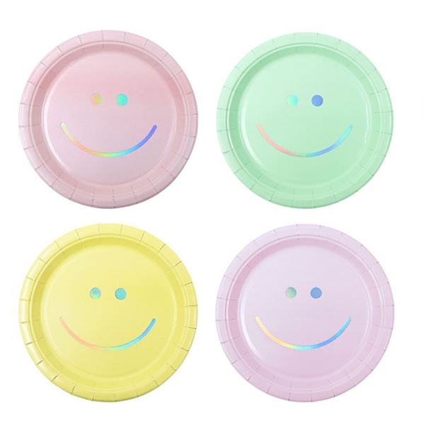 Picture of Platos Smile Pastel cartón 18 cm (6uds)