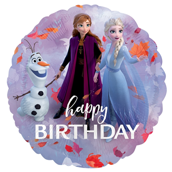 Imagen de Globo Foil Frozen II Happy Birthday 45cm