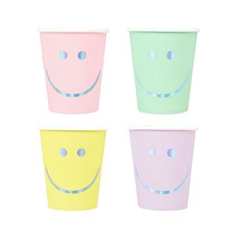 Imagen de Vasos Smile Pastel cartón 250ml (12uds)