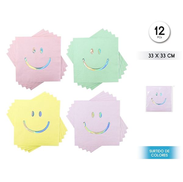 Picture of Servilletas Smile Pastel papel (12uds)