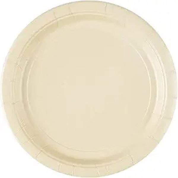 Imagen de Platos Marfil cartón 23cm (8 unidades)