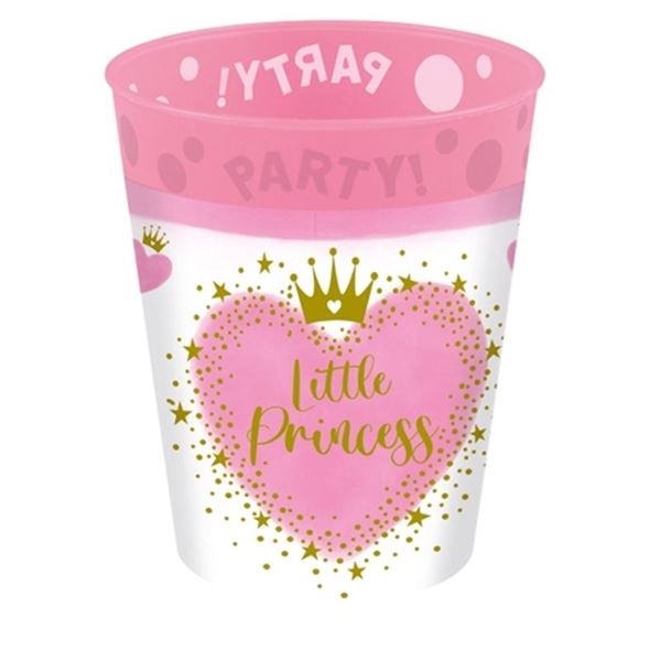 Imagen de Vaso Pequeña Princesa Plástico Reutilizable 250ml (1ud)