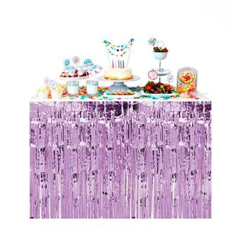 Imagen de Falda de Mesa Lila Flecos 274cm x 74cm