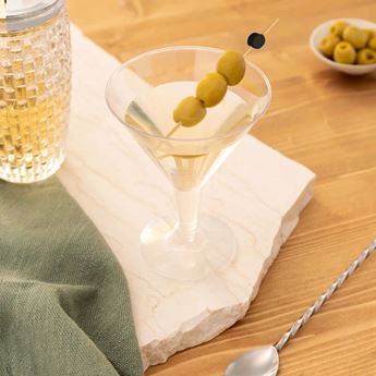Imagen de Copas de Cocktail Martini Transparente Plástico Reutilizable 180cc (3 unidades)