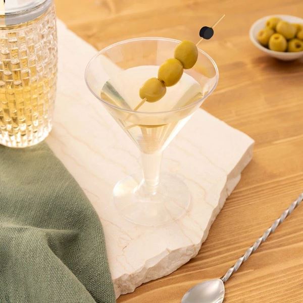 Imagens de Copas de Cocktail Martini Transparente Plástico Reutilizable 180cc (3 unidades)