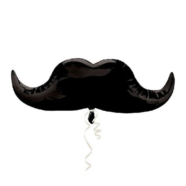 Picture of Globo de Foil Bigote Negro Gigante (88cm)