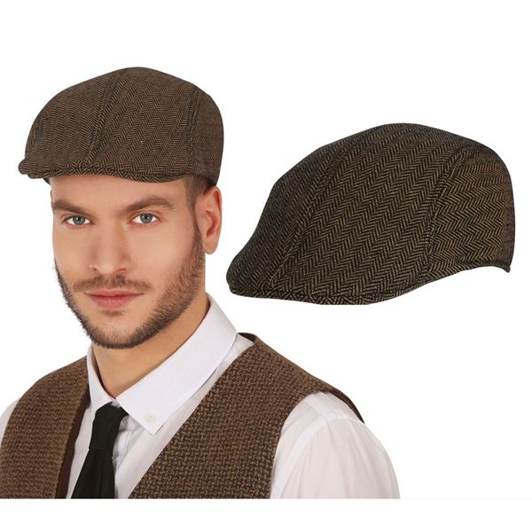 Imagens de Gorra de Espiga Marrón Estilo Años 20