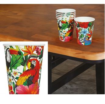 Imagen de Vasos Hawaii cartón (6 unidades)