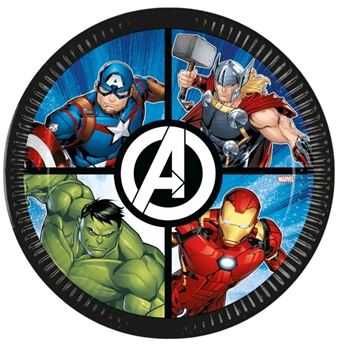 Imagen de Platos Los Vengadores Marvel cartón 23cm (8 unidades)