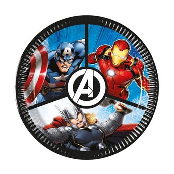 Imagen de Platos Los Vengadores Marvel cartón 18cm (8 unidades)