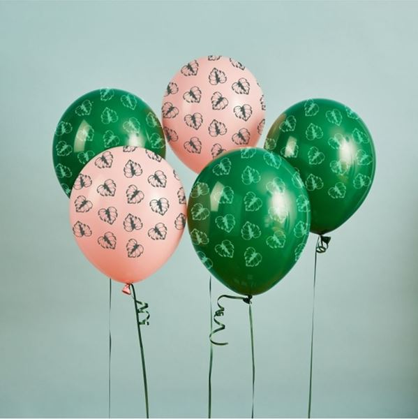 Imagen de Globos Tropical Hojas Látex Mix (5uds)