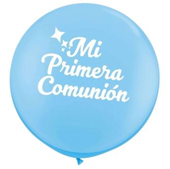 Imagens de Globo Celeste Mi primera Comunión Látex 90cm 