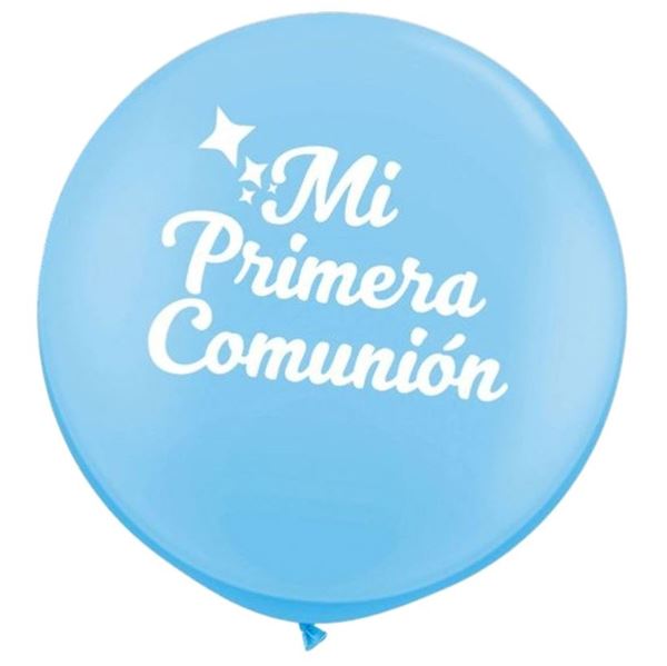 Picture of Globo Celeste Mi primera Comunión Látex 90cm 
