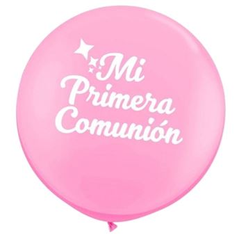 Imagens de Globo Mi Primera Comunión Rosa Látex (90cm)