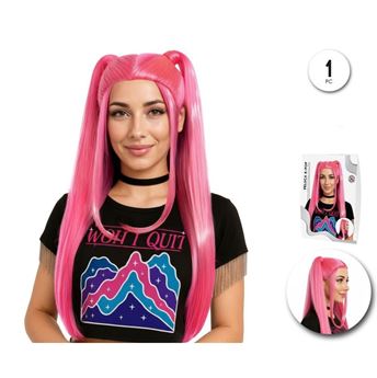 Imagen de Peluca Guerrera Mira K-pop Rosa