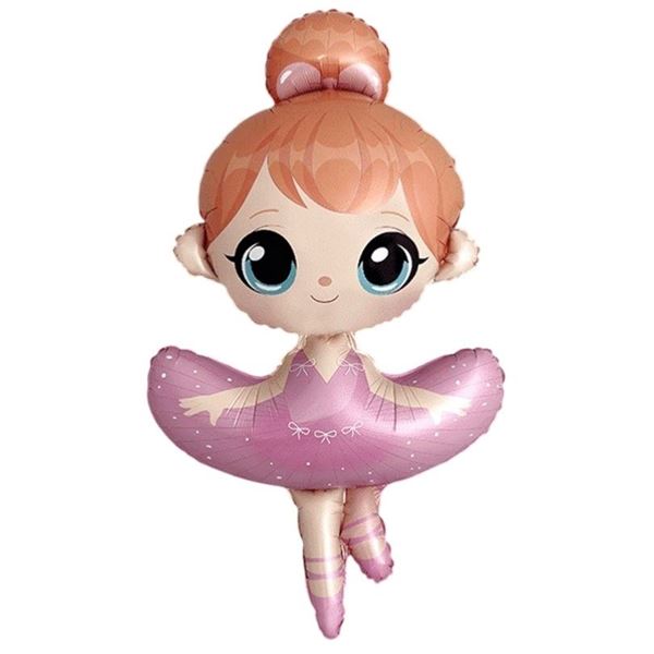Imagen de Globo Niña Bailarina Grande Foil (100cm x 60cm)