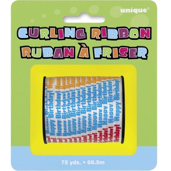 Imagen de Rollo Cinta Happy Birthday Globos (68m)