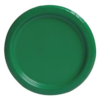 Imagen de Platos Verde Esmeralda Unique cartón 18cm (8 uds)