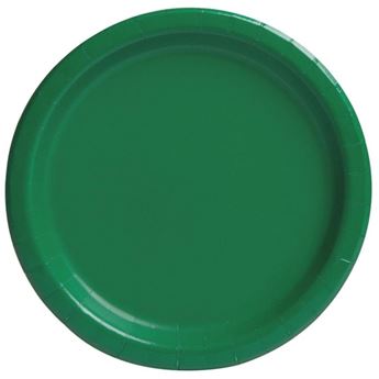 Imagen de Platos Verde Esmeralda cartón 23cm (8 uds.)