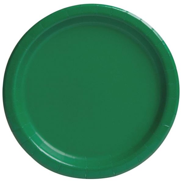 Imagen de Platos Verde Esmeralda cartón 23cm (8 uds.)