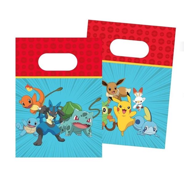 Imagens de Bolsas Chuches Pokémon Cumpleaños Papel (4uds)
