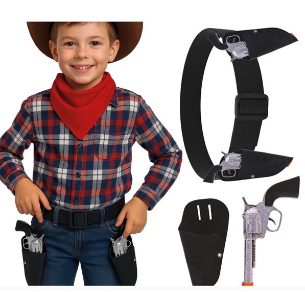 Imagens de Cartuchera Doble Infantil con Pistolas Vaquero