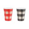 Imagen de Vasos Cuadros Barbacoa Picnic Mix Cartón (6uds)