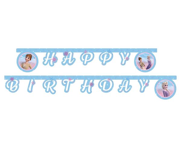 Imagen de Guirnalda Frozen II Happy Birthday cartón (2m)