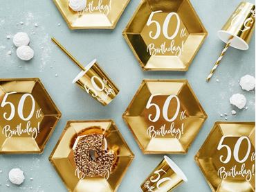 Imagen de categoría 50 CUMPLEAÑOS BLANCO Y DORADO