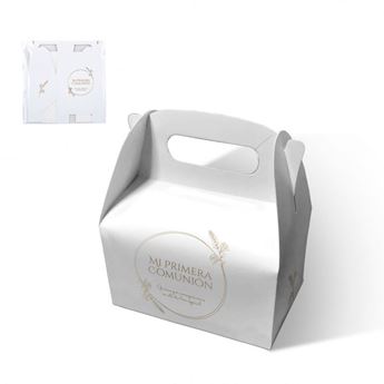 Imagens de Caja Regalo Mi Primera Comunión Ramas Oro Cartón (2uds)
